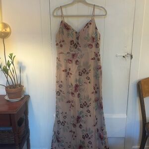 Jenny Yoo Dress Enchanted Long Formal Floral Julianna Iris Purple Berry Size 10